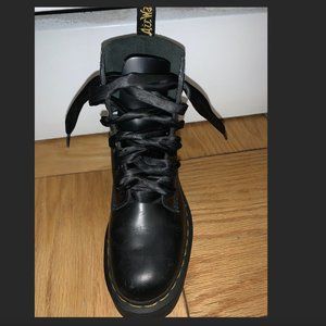 Doc Martens black pattern leather platform Molly